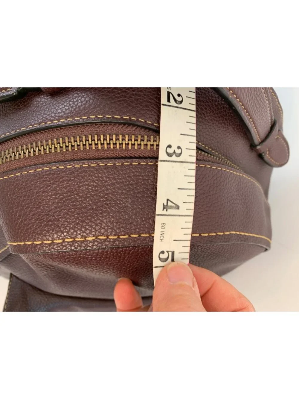 Coach Campus Backpack 35608 Oxblood Brown Polished Pebble Leather Turnlock EUC